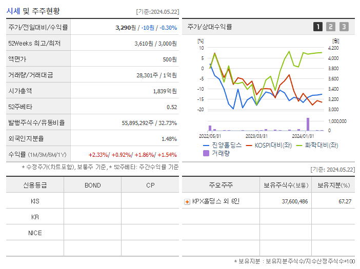 진양홀딩스_기업개요