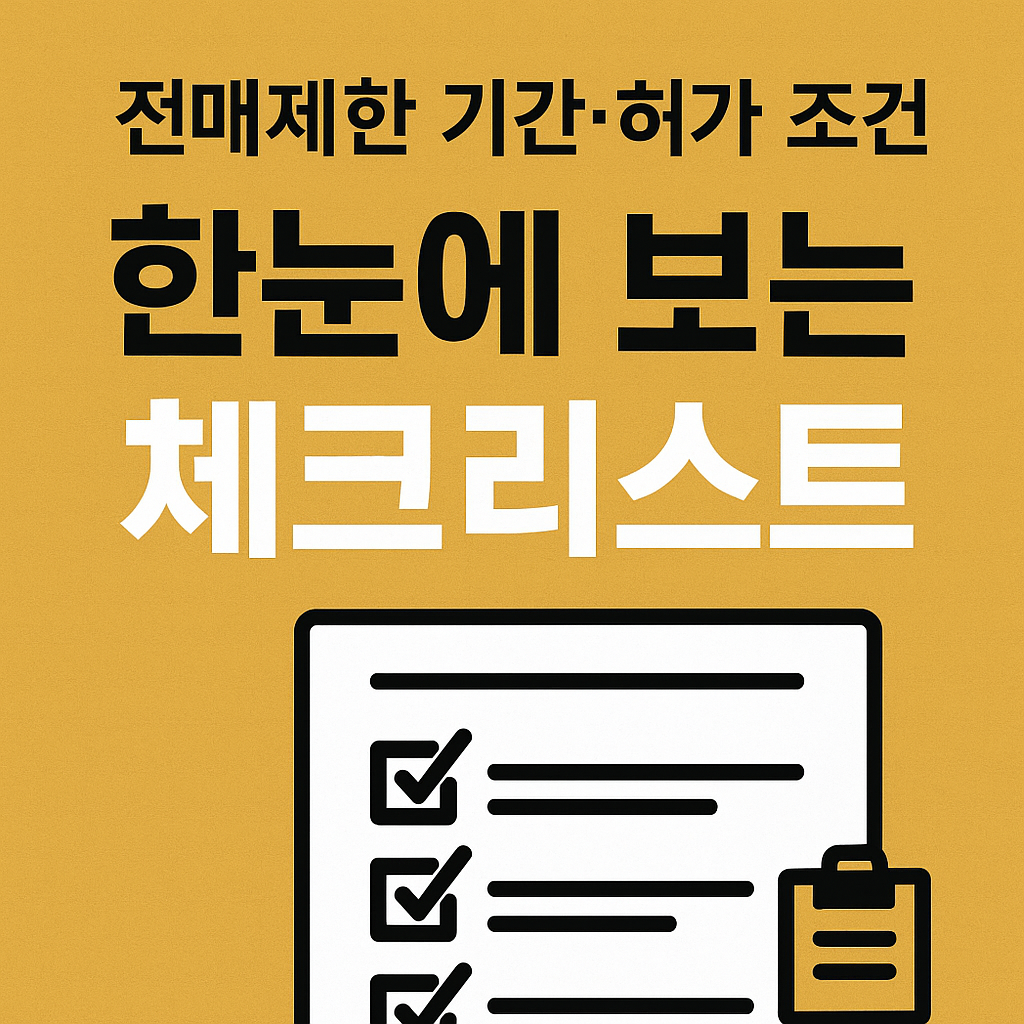 토지거래허가구역 확인 방법과 분양권 전매제한 기간 비교표