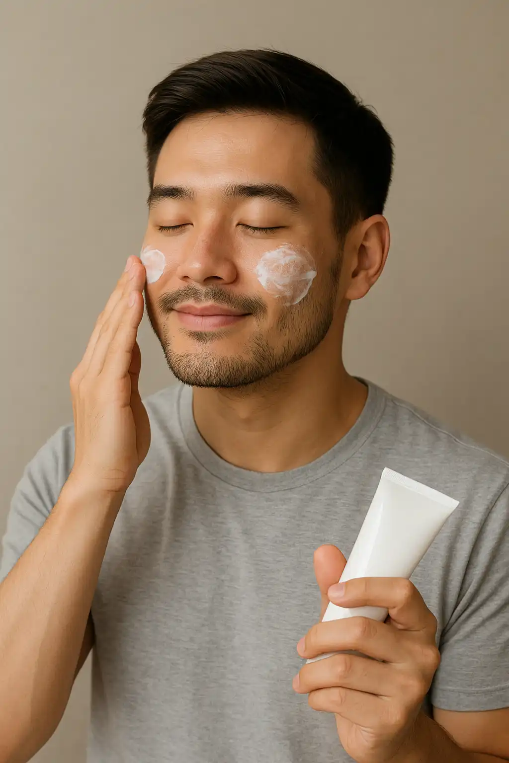 물 한 잔 옆에 신선한 레몬 조각이 놓여 있는 모습. (충분한 수분 섭취의 중요성)