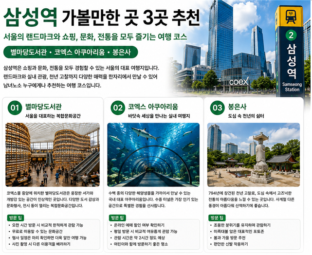 삼성역 가볼만한곳 추천