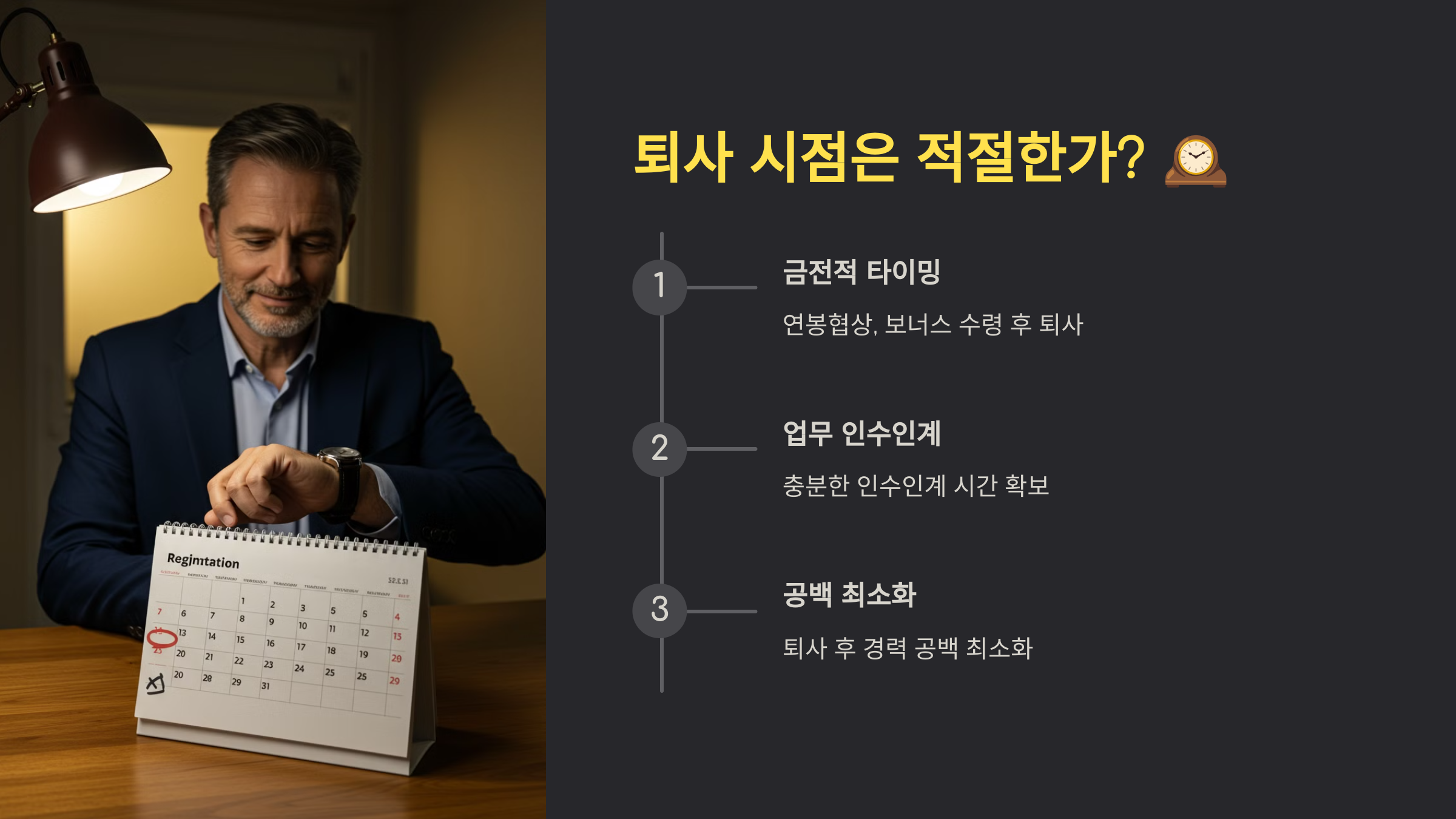 퇴사 시점은 적절한가? 관련 이미지