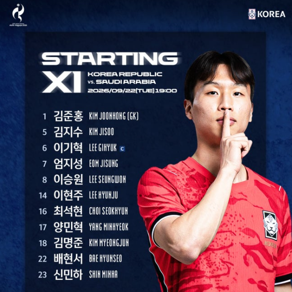 2026나고야 아시안게임 한국 축구대표팀 일정
