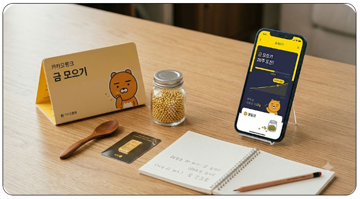 콩알금 뜻과 카카오뱅크 금 모으기 26주 도전! 요즘 2030 금테크 방법 정리