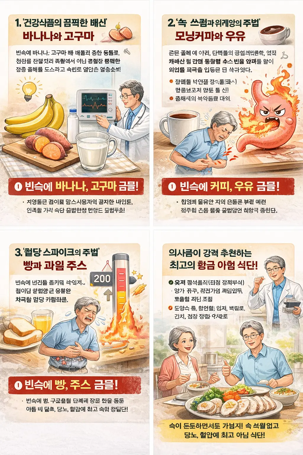 5060 절대 먹으면 안 되는 최악의 아침 식사 3가지