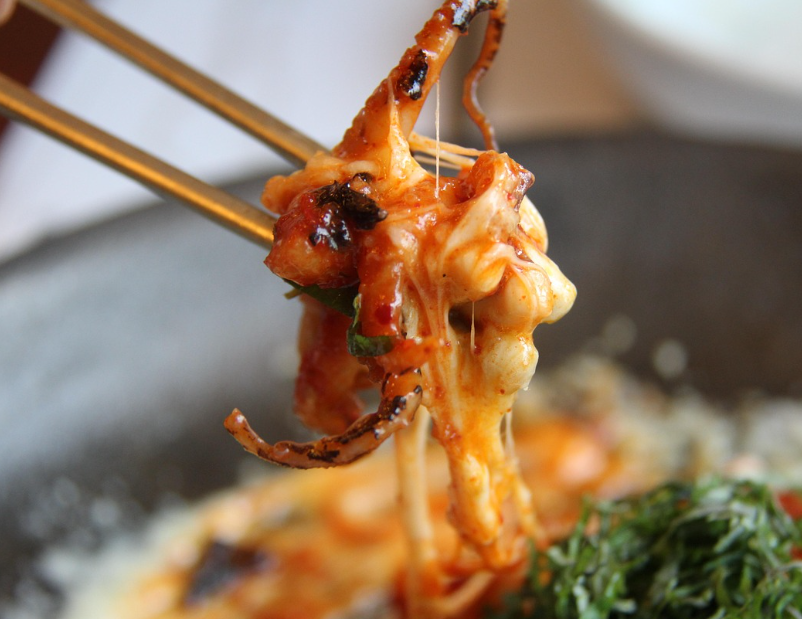 낙지 요리의 모습