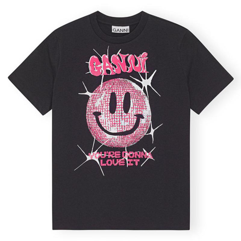 GANNI 가니 여성 스마일리 반팔티 T3358 252