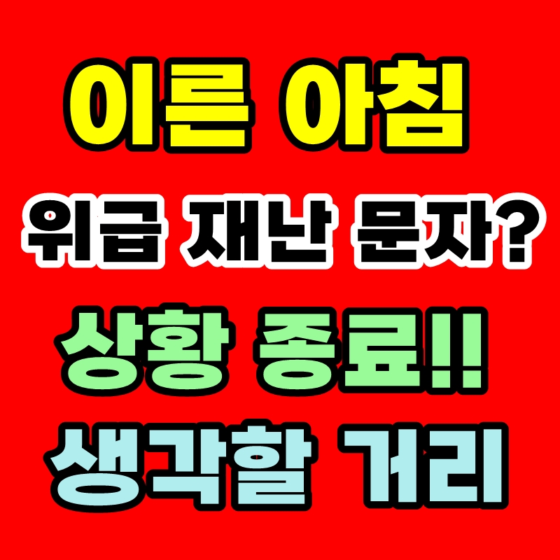 위급재난문자 북한 탄도미사일 대피령 오발령