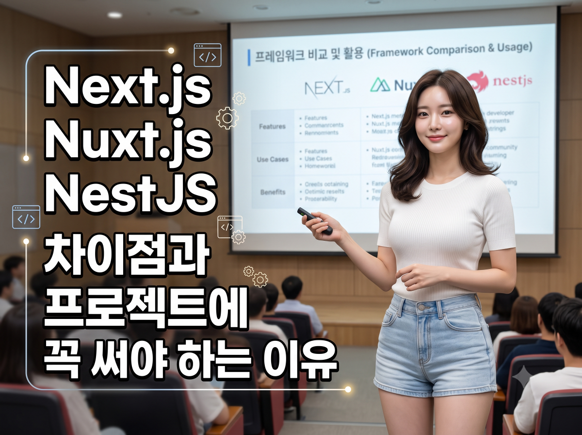 Next.js Nuxt.js NestJS 차이점과 프로젝트에 꼭 써야 하는 이유