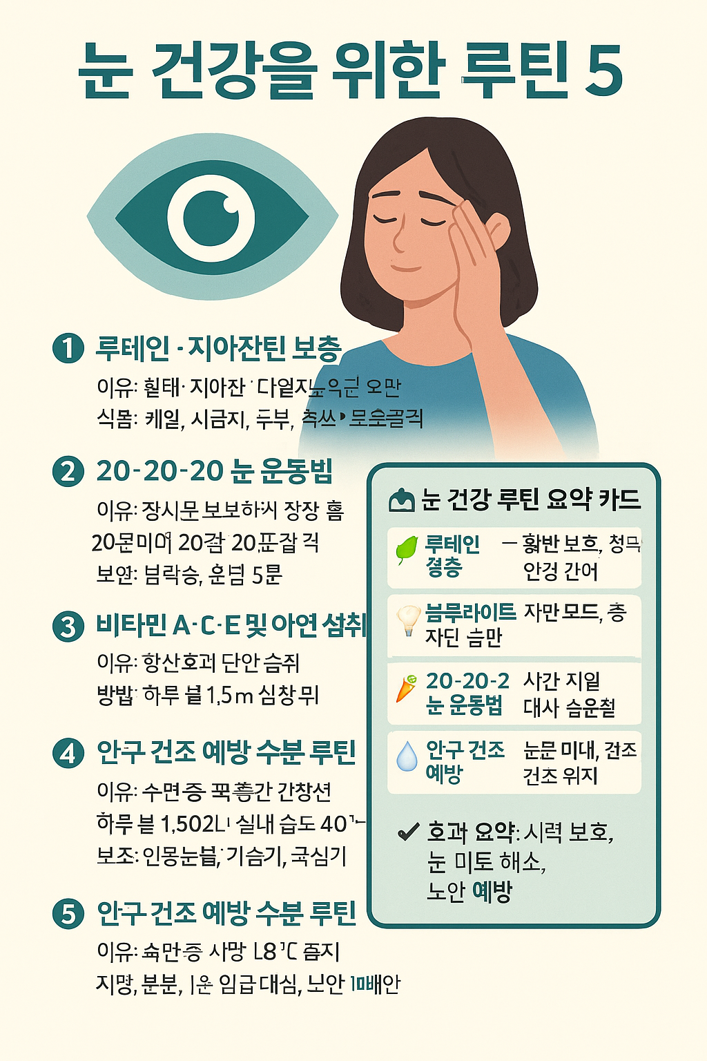 눈 건강을 위한 루틴