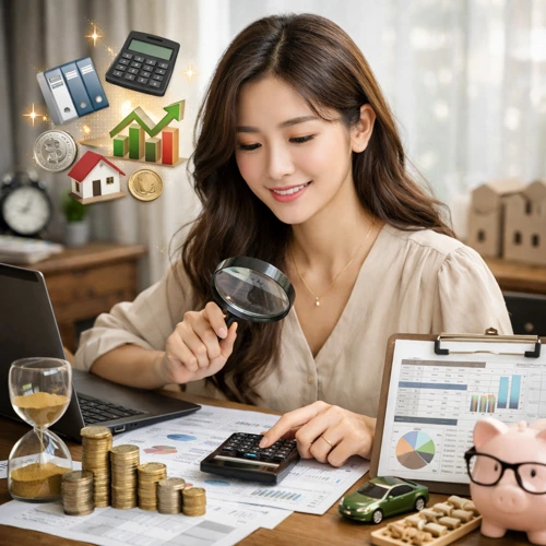 세금 계산 서류 클로즈업