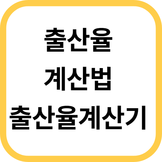 출산율 계산법 출산율계산기