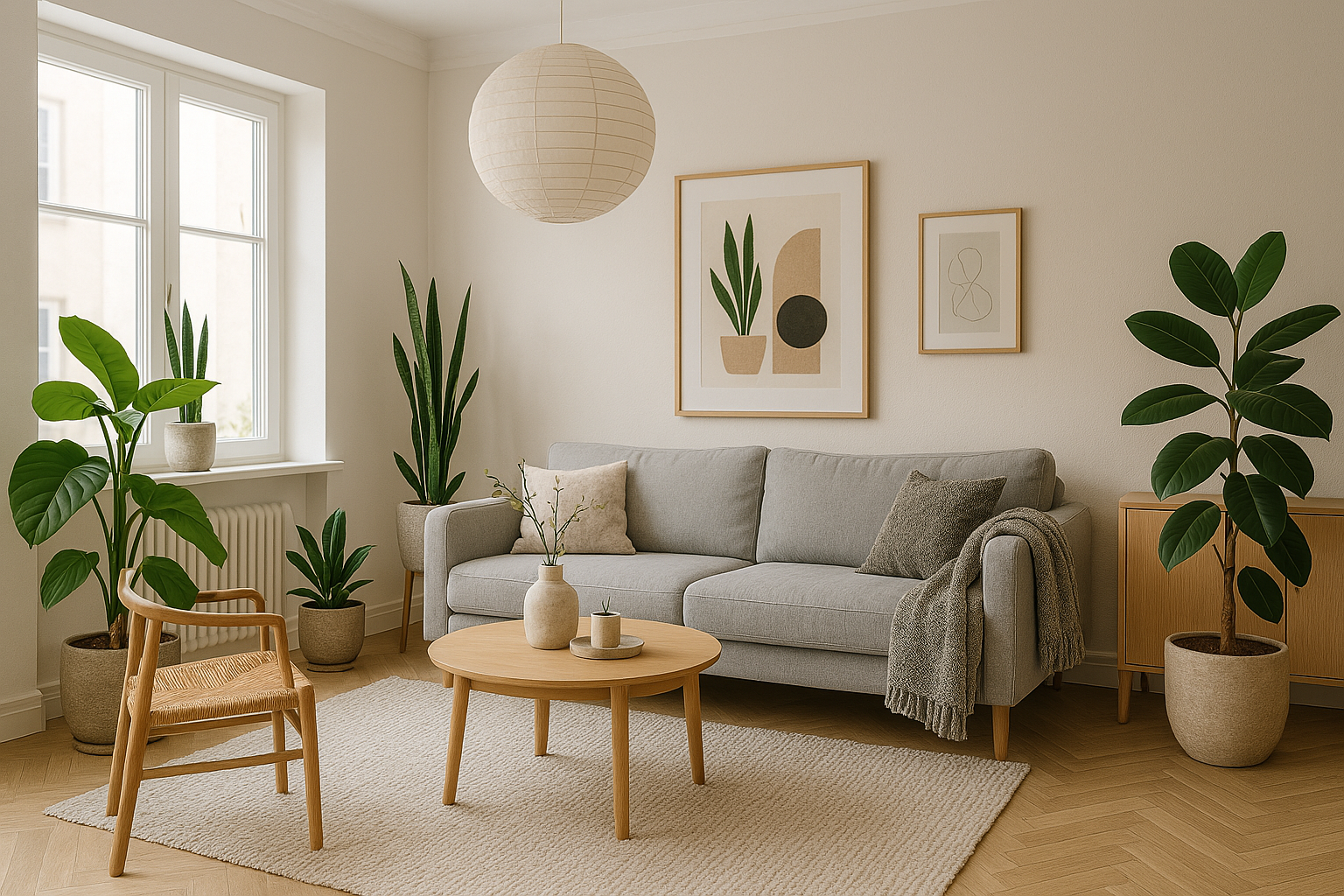 북유럽 스타일 인테리어와 어울리는 식물 이미지