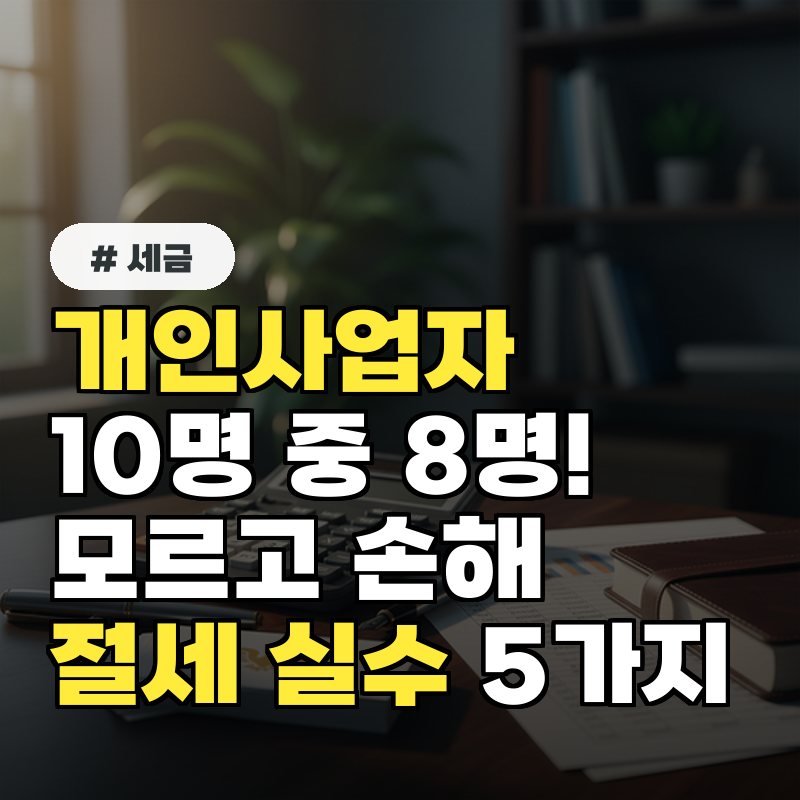 개인사업자 10명 중 8명! 모르고 손해 보는 절세 실수 5가지