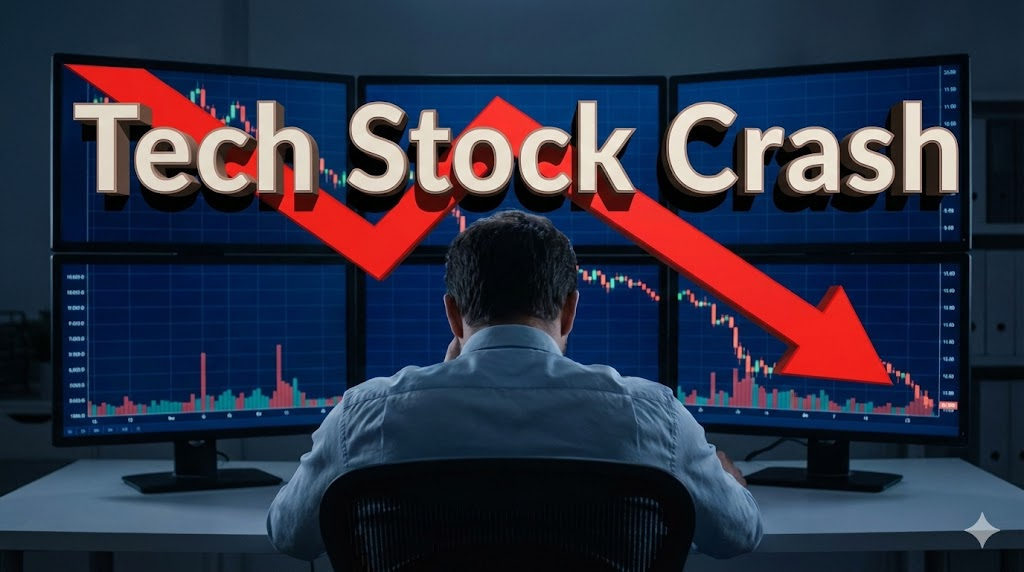 미국 증시 기술주 급락과 브로드컴 주가 하락을 고민하는 투자자