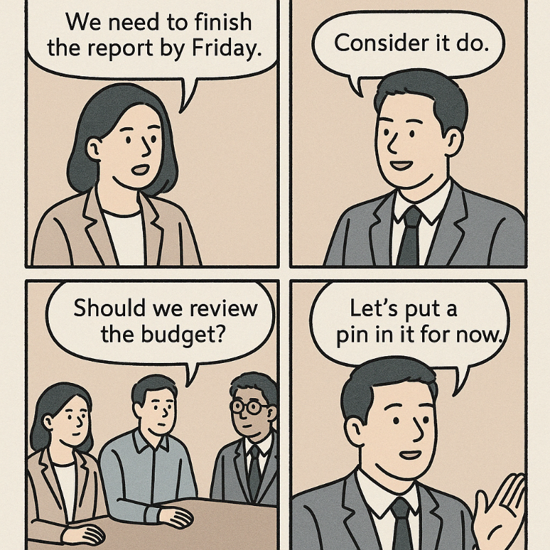 그 얘긴 다음에 하자고!!