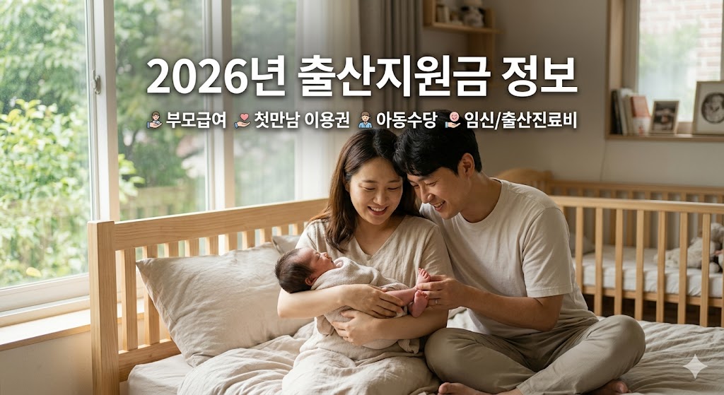 2026 출산 지원금 정보 : 부모급여, 첫만남 이용권, 아동수당, 임신/출산 진료비