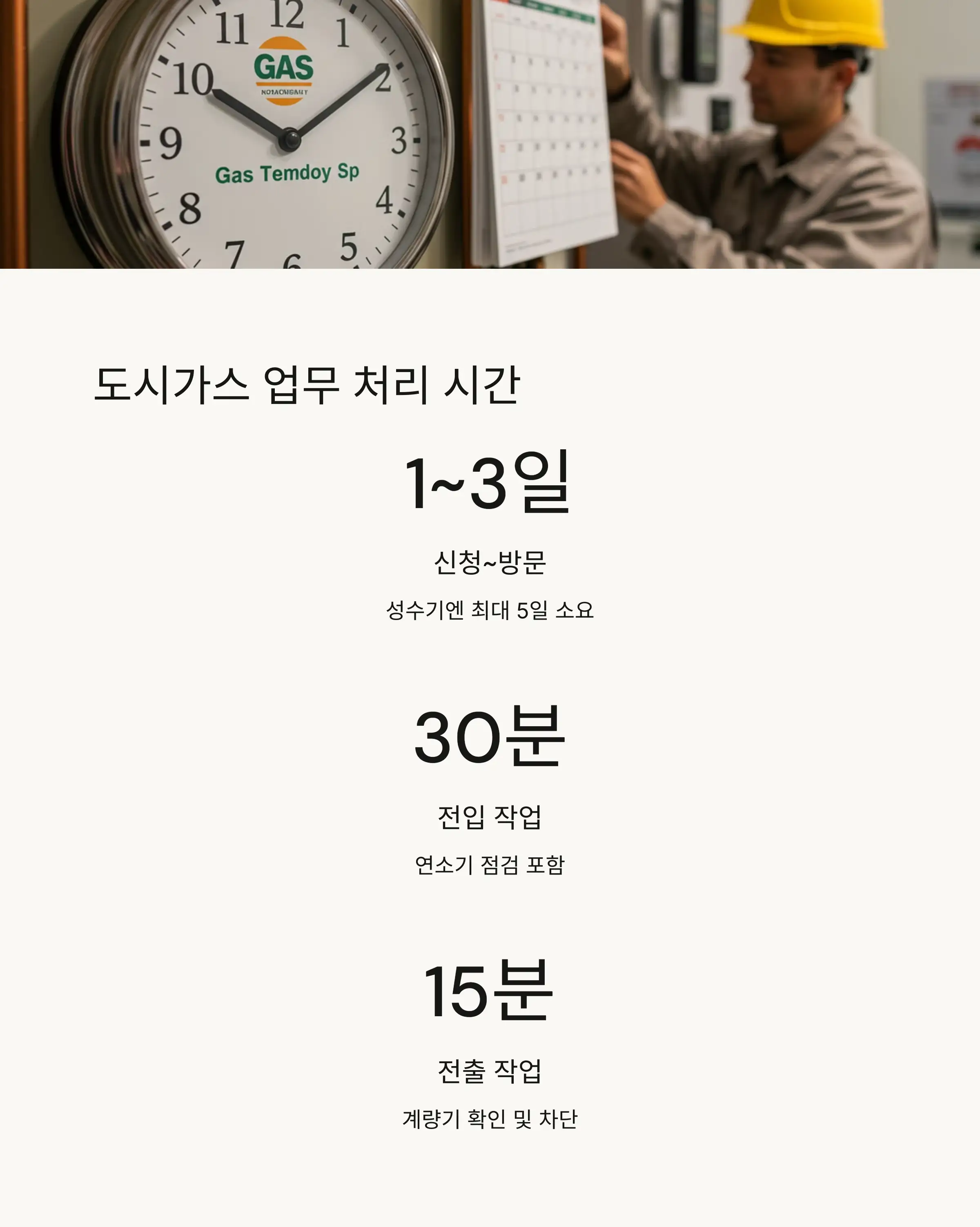 ⏱️ 도시가스 업무 처리 소요 시간
