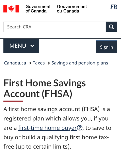 캐나다 내집마련 FHSA