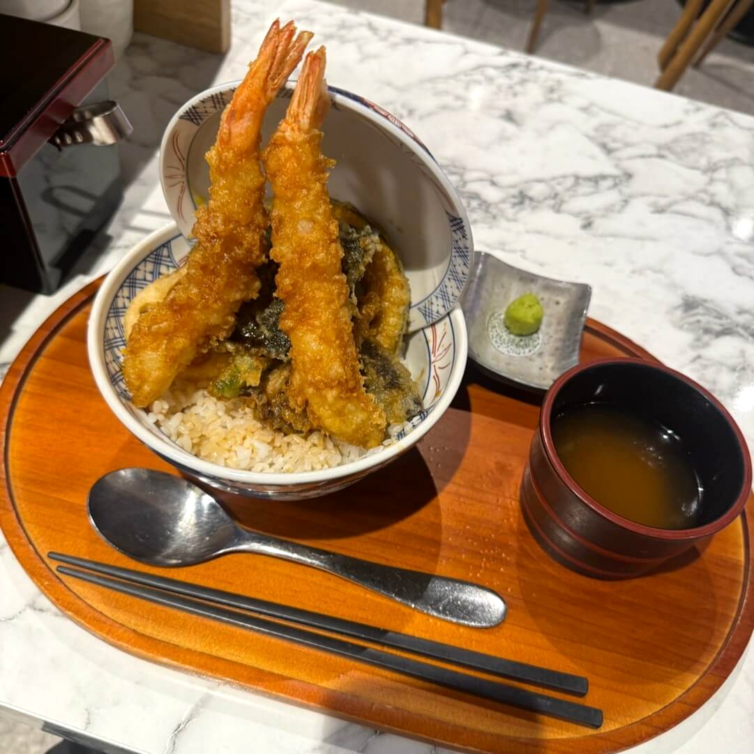 판교 마츠노하나 하나텐동 구성 새우튀김 단호박 연근 가지