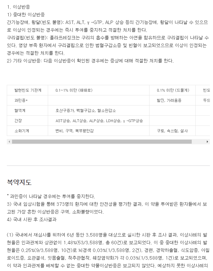 프로맥정-복용-주의사항