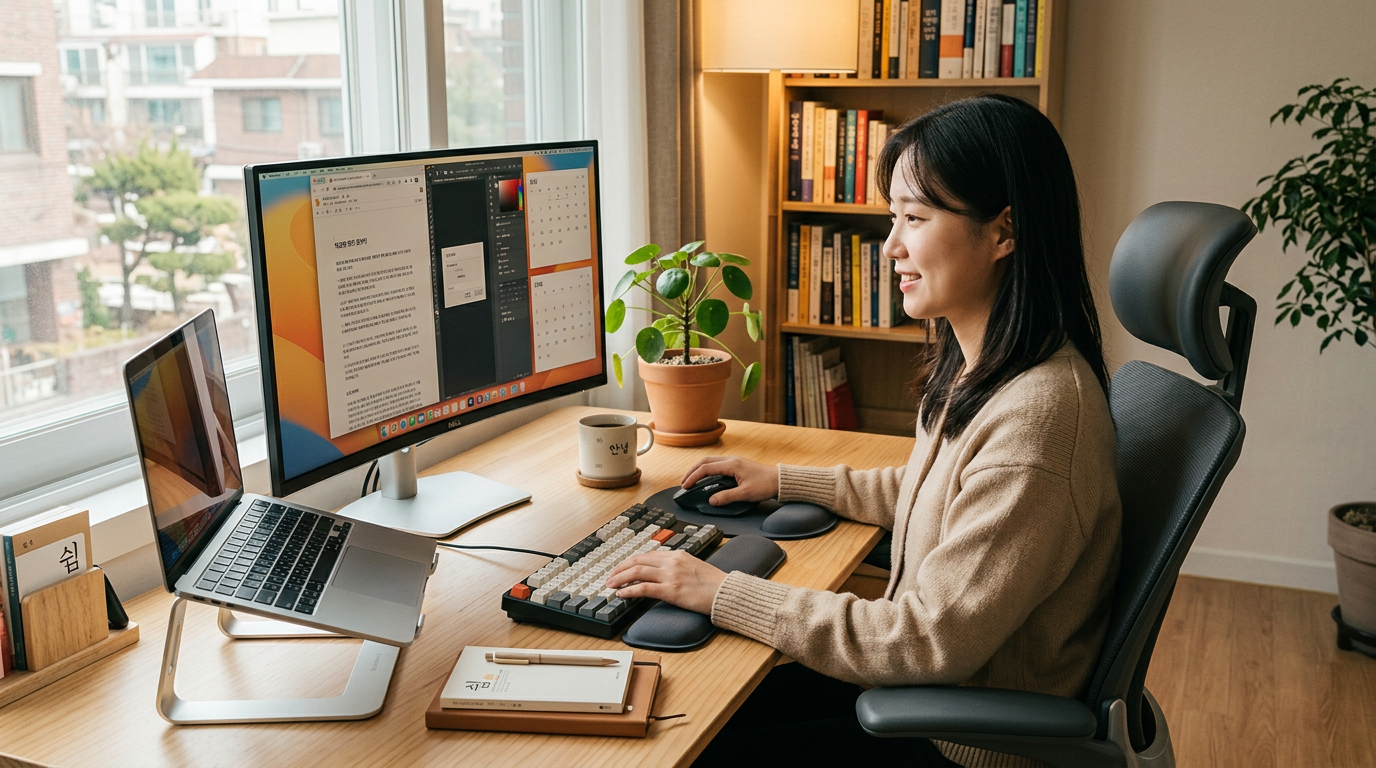 손목보호 마우스패드 추천 책상 셋업