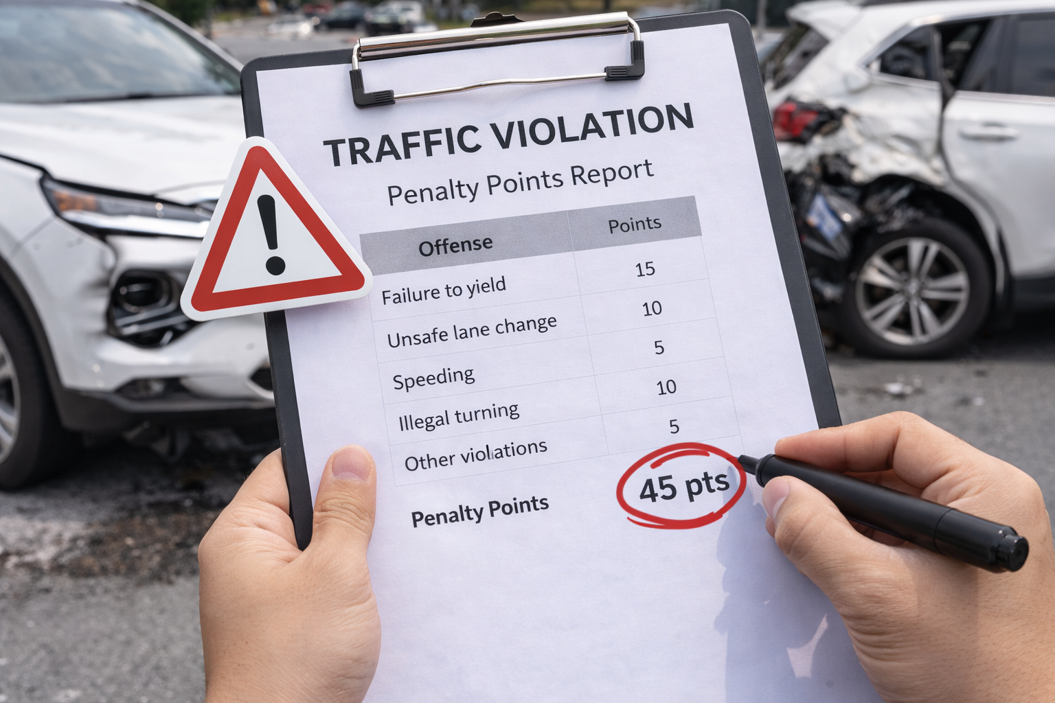 교통사고벌점몇점이면면허정지일까