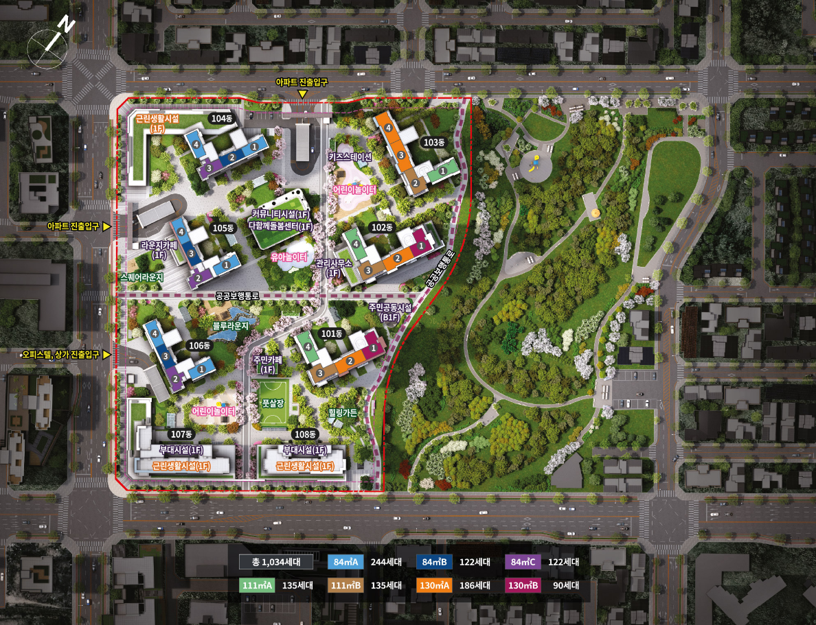 신영지웰 푸르지오 테크노폴리스 센트럴 단지배치도