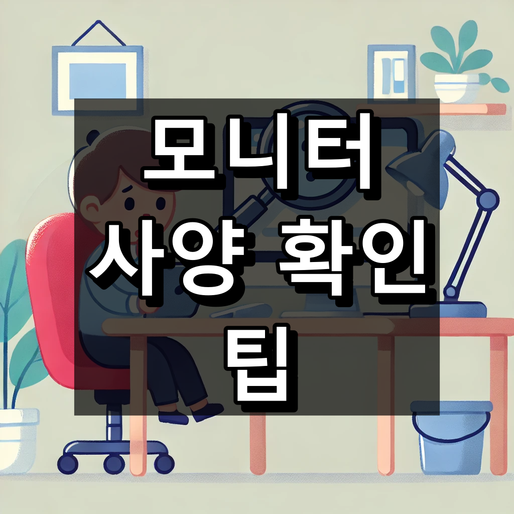 모니터 사양 확인 대표 이미지