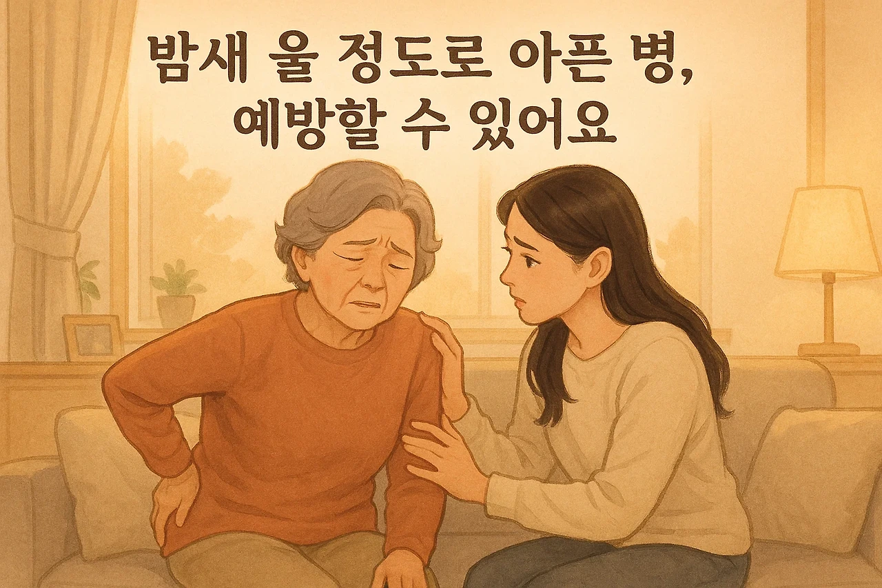 대상포진 예방접종 썸네일 - 엄마와 딸의 현실 감성 장면