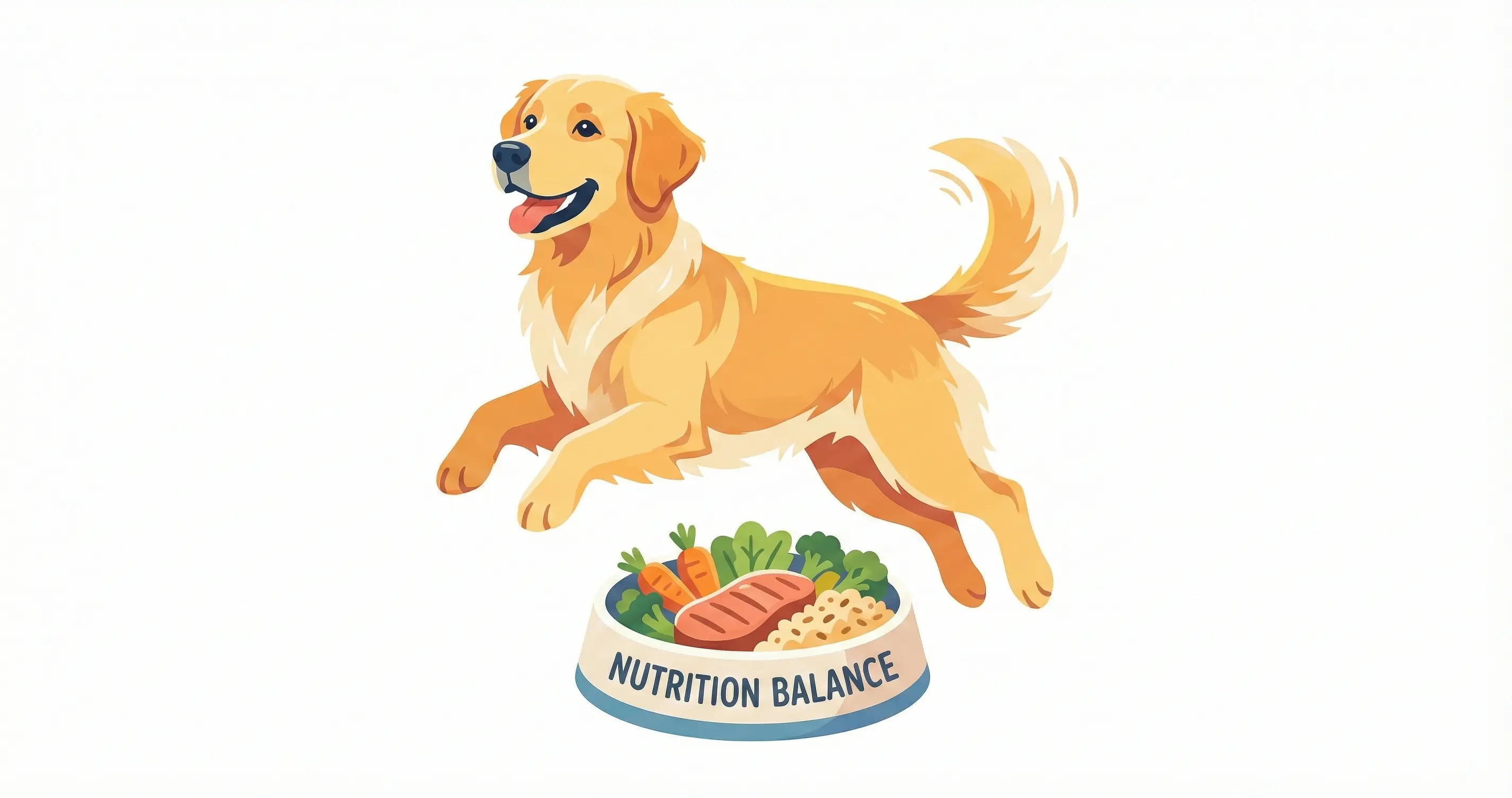 균형 잡힌 영양 섭취로 건강한 체형과 윤기 나는 털을 가진 활기찬 반려견