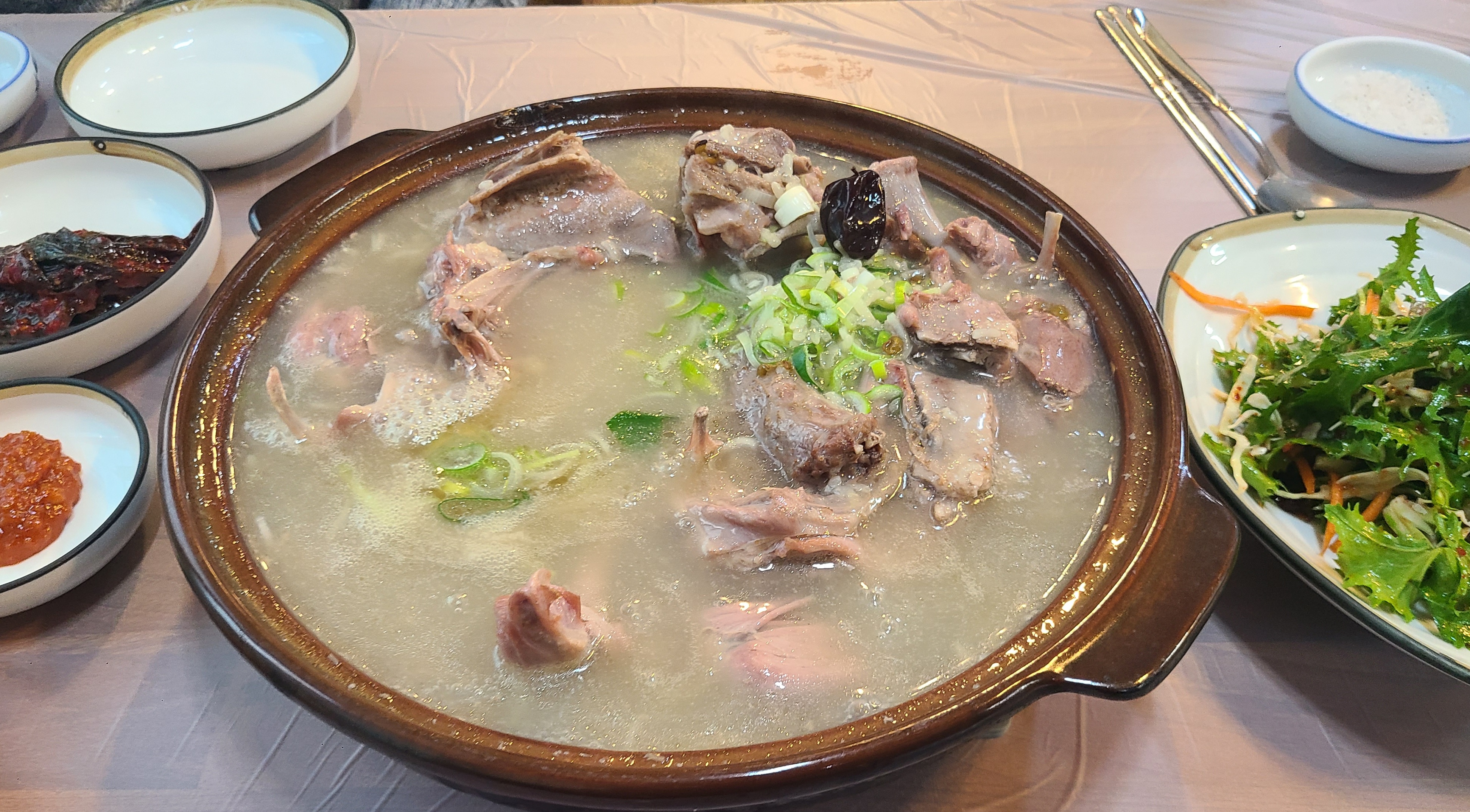 누룽지 오리백숙