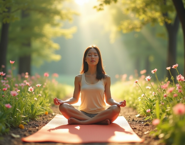 봄철 정신건강 관리-명상과 요가로 마음의 안정 찾기