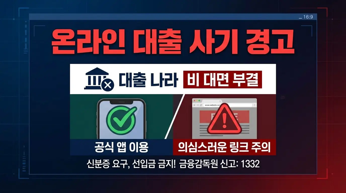 대출 나라 비 대면 부결 및 온라인 대출 사기 경고