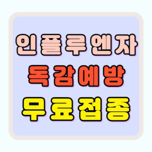 인플루엔자 독감 예방접종