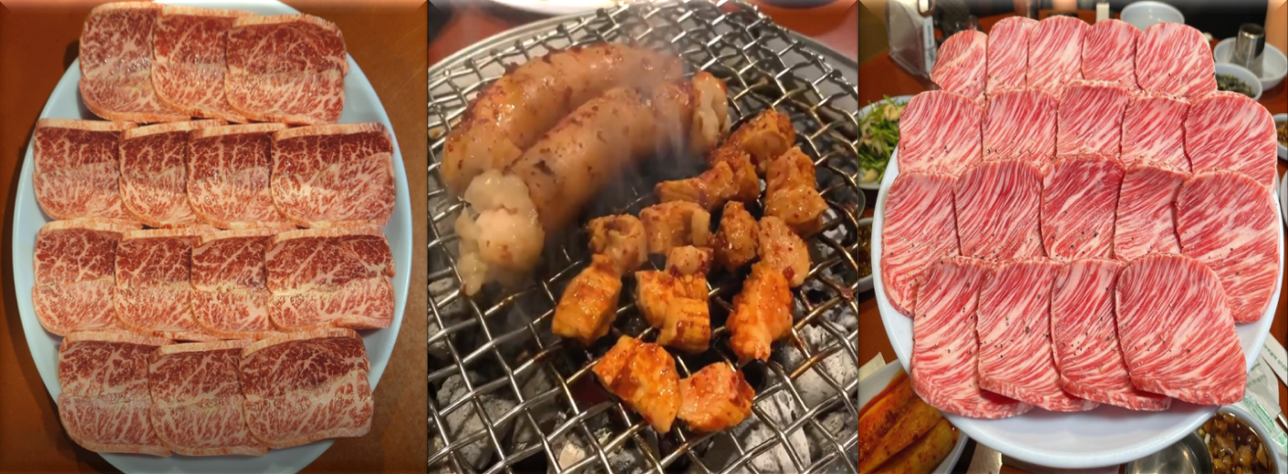 부채살과-양대창-구이,-그리고-눈꽃-살치살