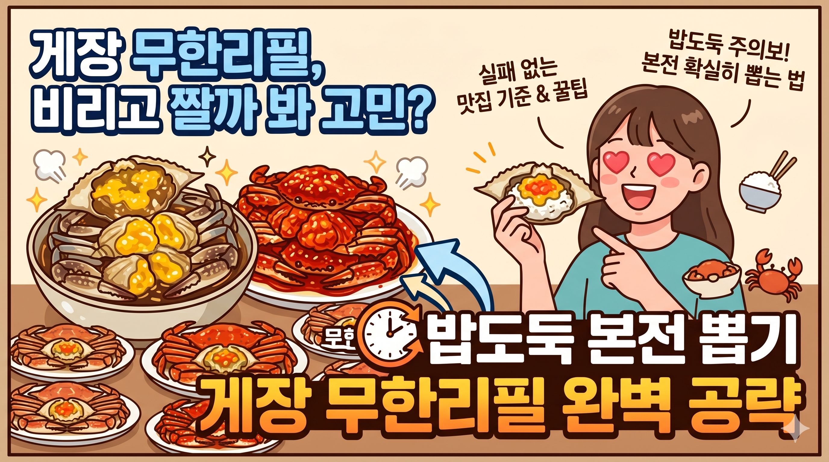 게장 무한리필 완벽 공략 : 실패 없는 맛집을 고르는 기준과 본전을 확실하게 뽑는 실전 꿀팁