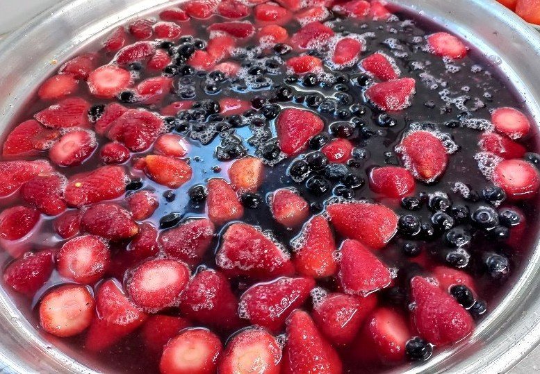 삶은 딸기, 블루베리