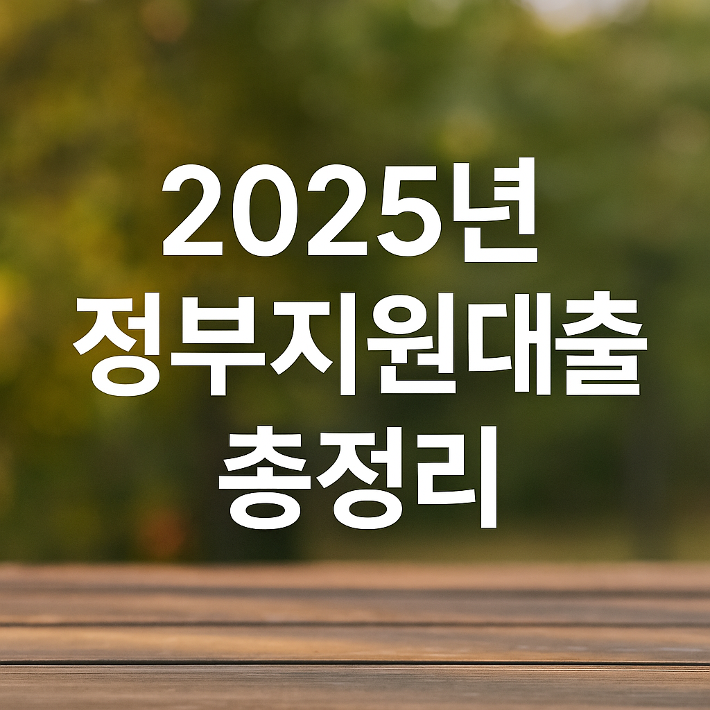 2025년 정부지원대출 총정리