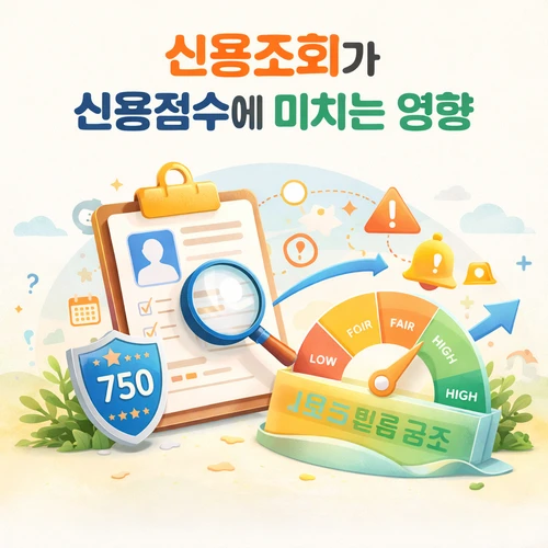 신용조회가 신용점수에 미치는 영향 썸네일