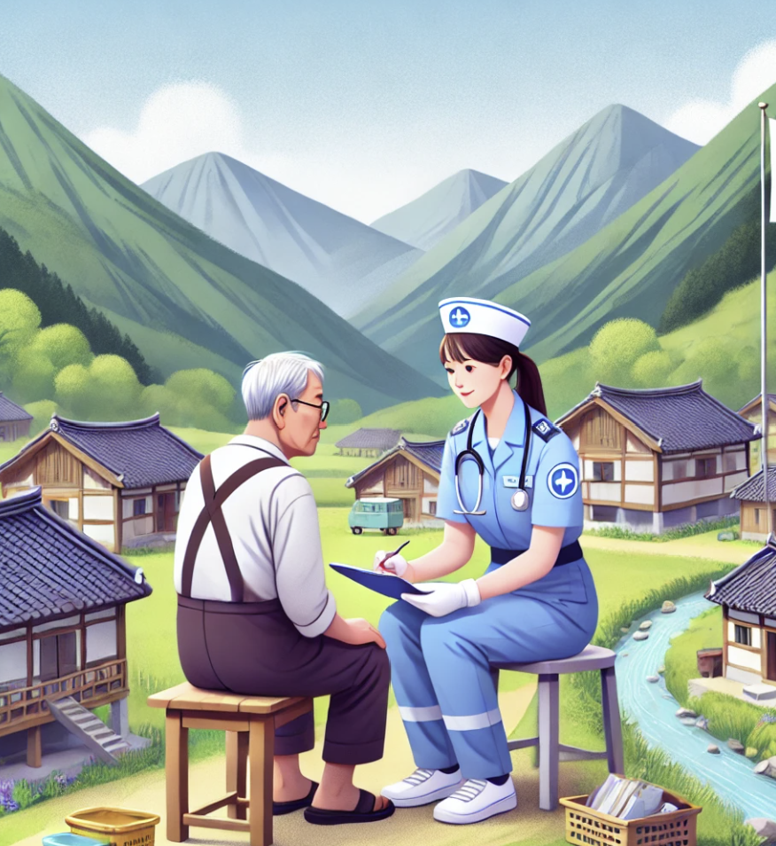 산간 지역에서 의료 서비스를 제공하는 의료인