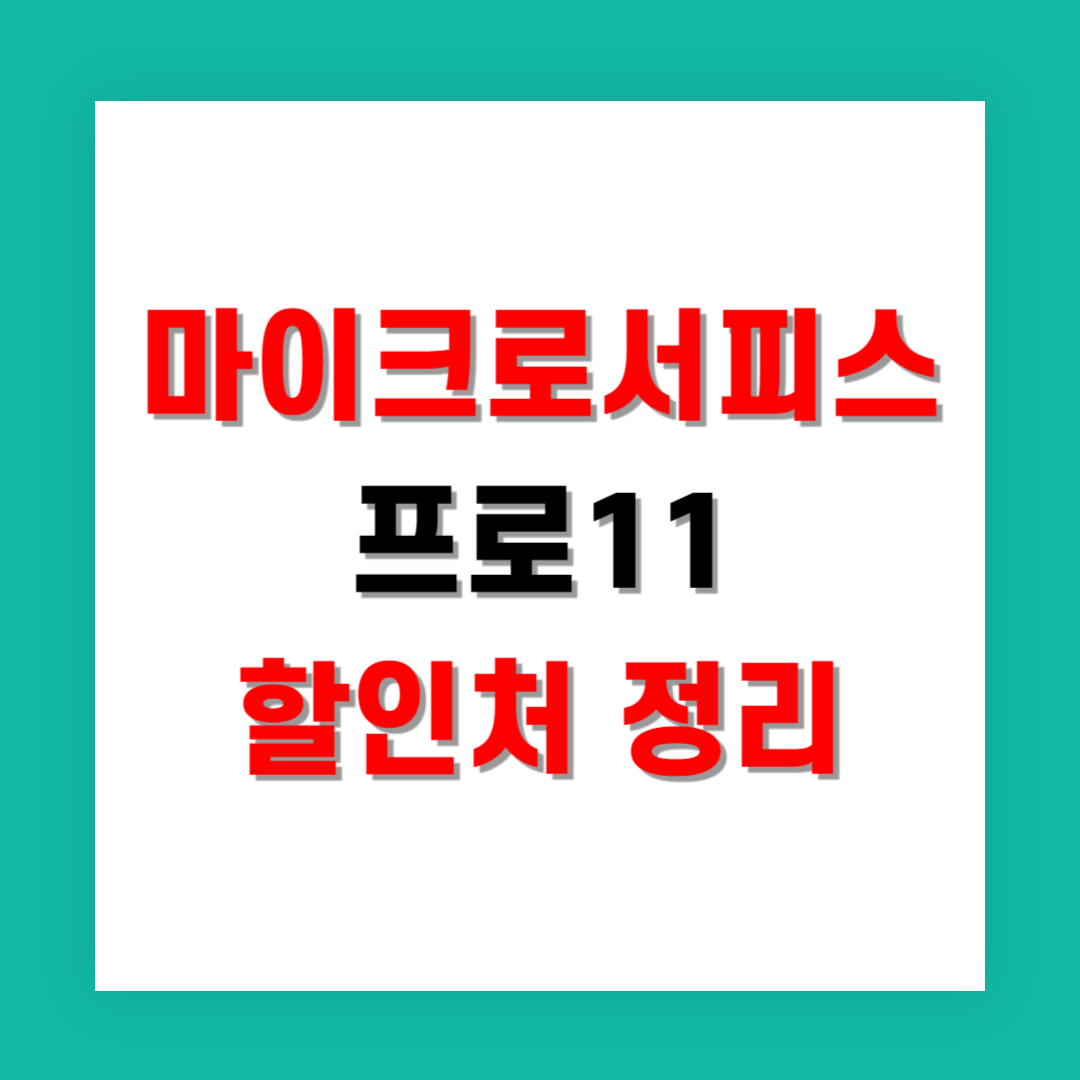 마이크로서피스 프로11 할인처 정리