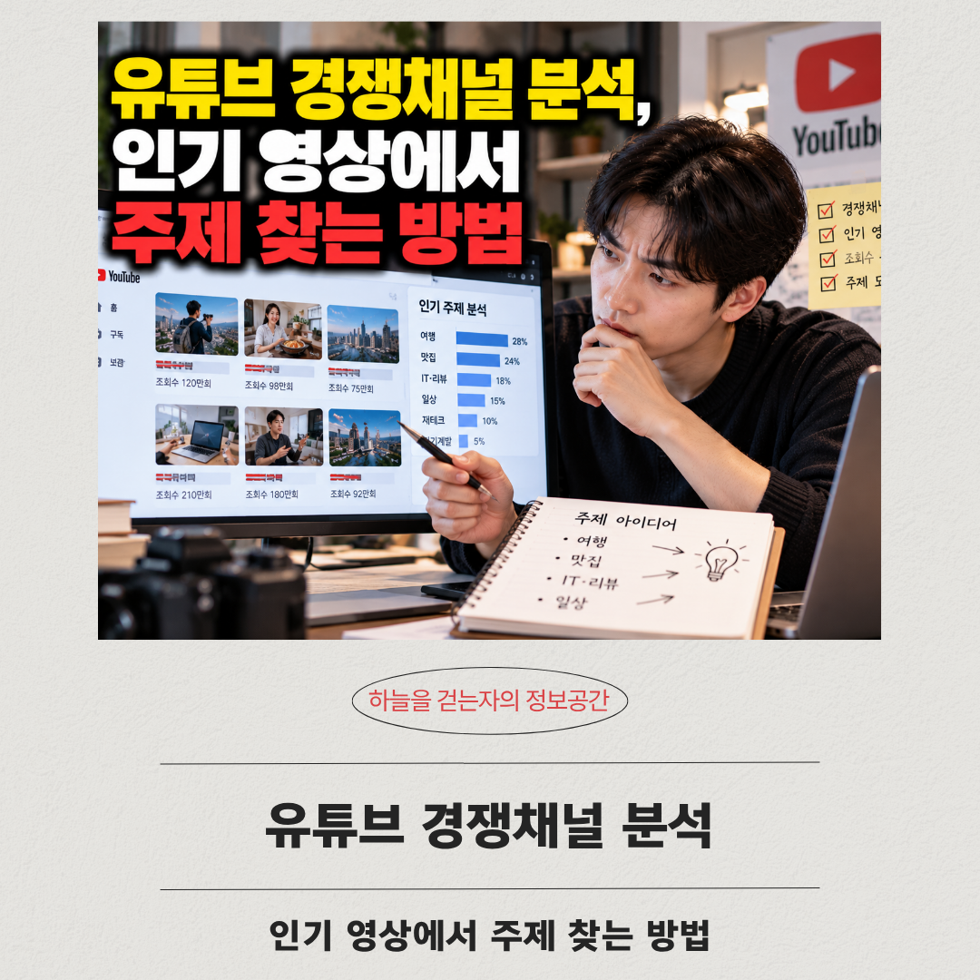 유튜브 경쟁채널 분석, 인기 영상에서 주제 찾는 방법