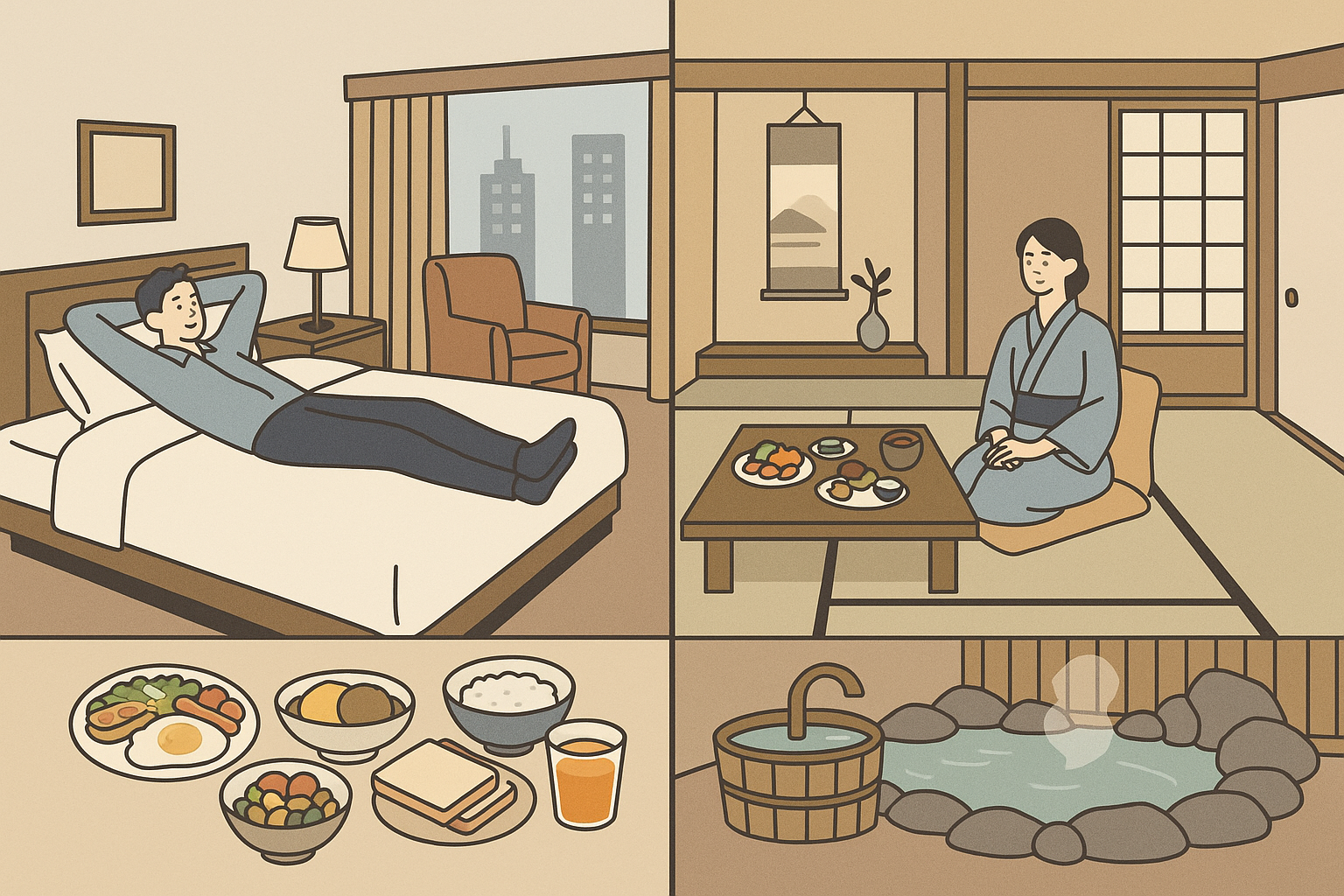 일본 료칸, 호텔