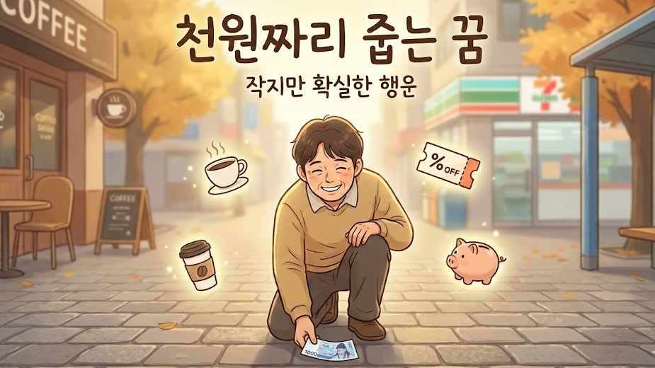 천원짜리 줍는 꿈 좋은 꿈? 작지만 확실한 행운 해몽