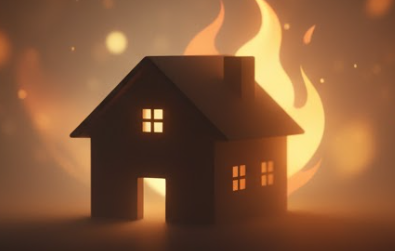 불타는 집 이미지