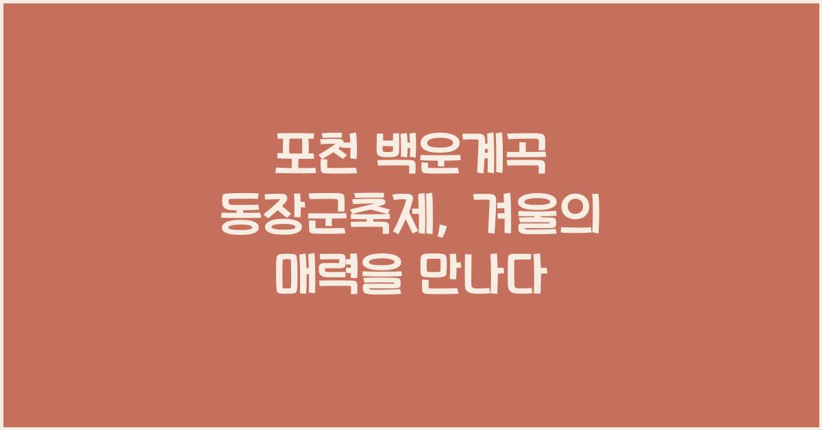 포천 백운계곡 동장군축제