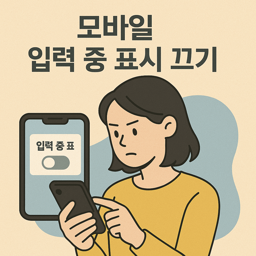 카카오톡 입력중 끄는 방법