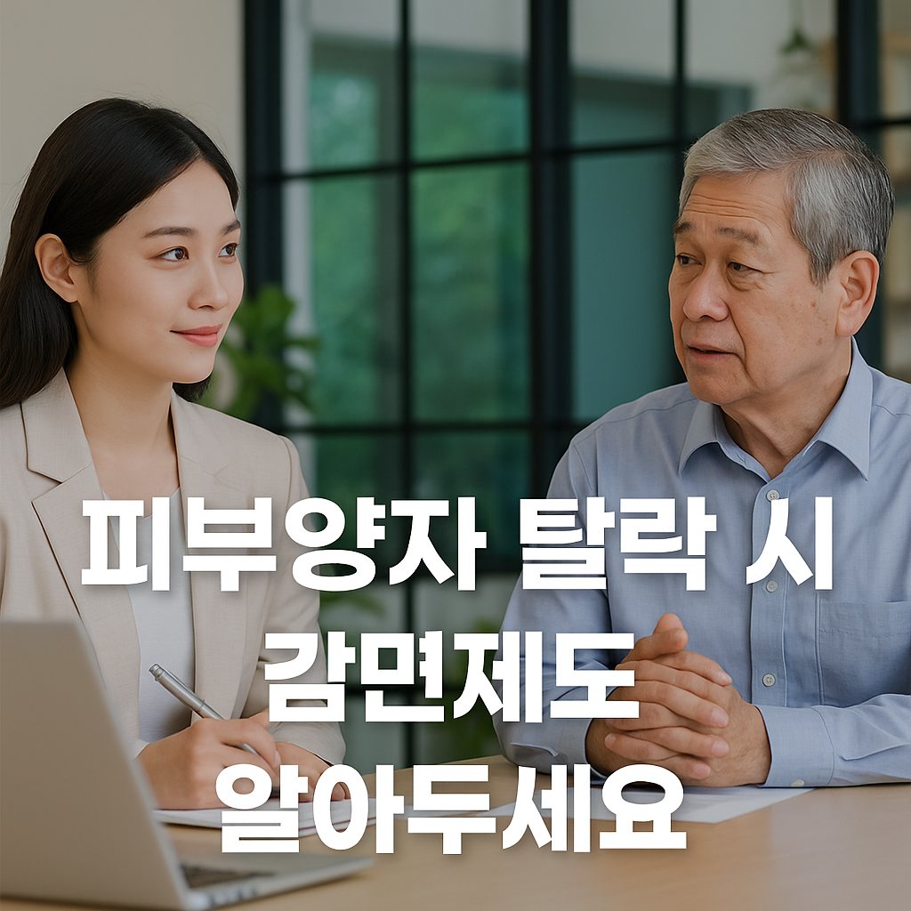 건강보험 고지서를 들여다보며 감면제도를 고민하는 고령자 가족 모습