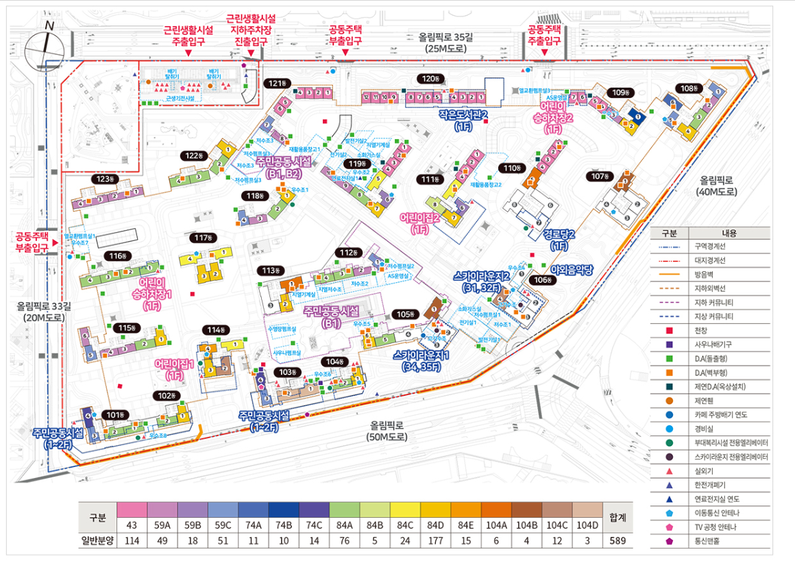 잠실 래미안아이파크 동 배치도, 로열동 추천