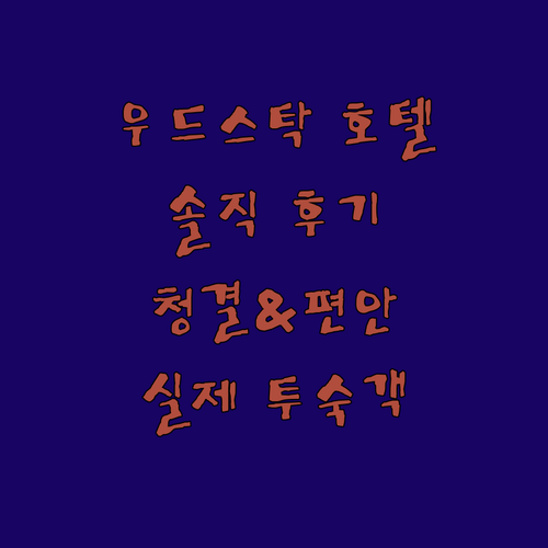 청결하고 편안한 우드스탁 호텔! 실제..